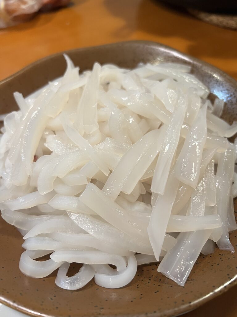 ヤリイカの身。甘くてうまし。